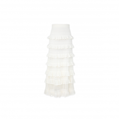 ZIMMERMANN LUNA LACE FRILL SKIRT 3723SS261
